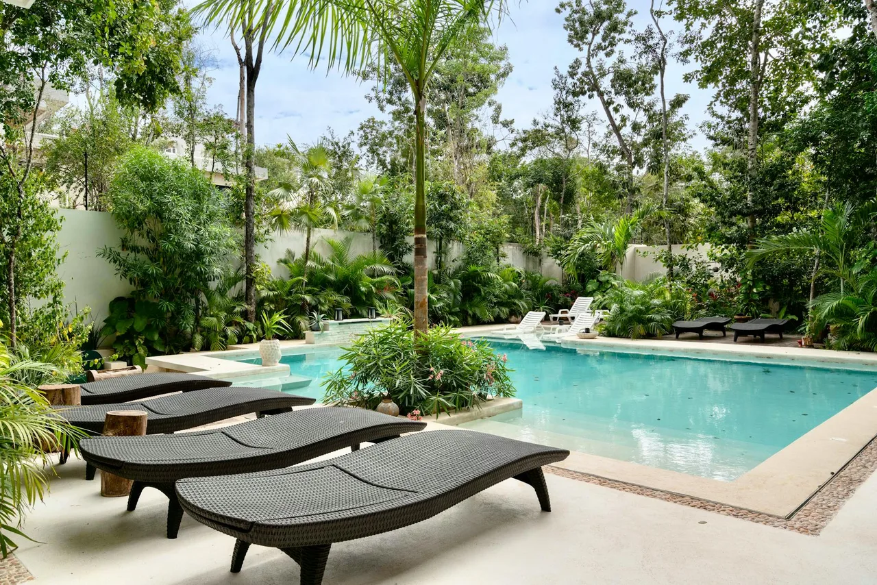 Piscine jardin réalisation 3